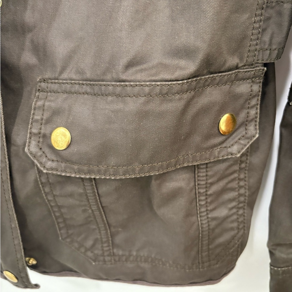 J. Crew Downtown Olive Green Utility Waxed Field Jacket Size XS - Picture 11 of 16